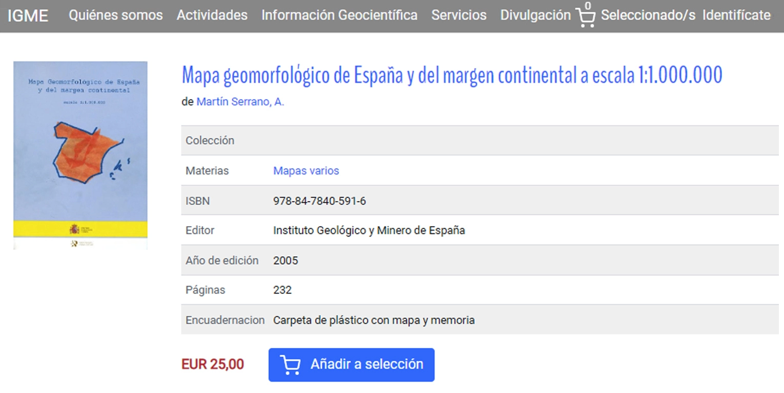 Memoria M. Geomorfológico 1:1.000.000 (©IGME 2005)