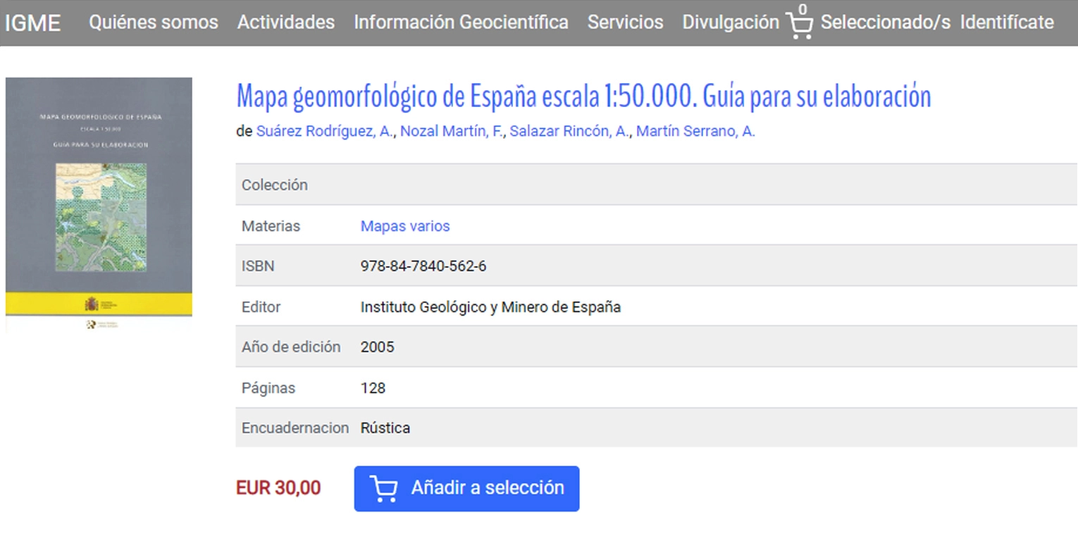 Normativa M. Geomorfológico 1:50.000 (©IGME 2004)