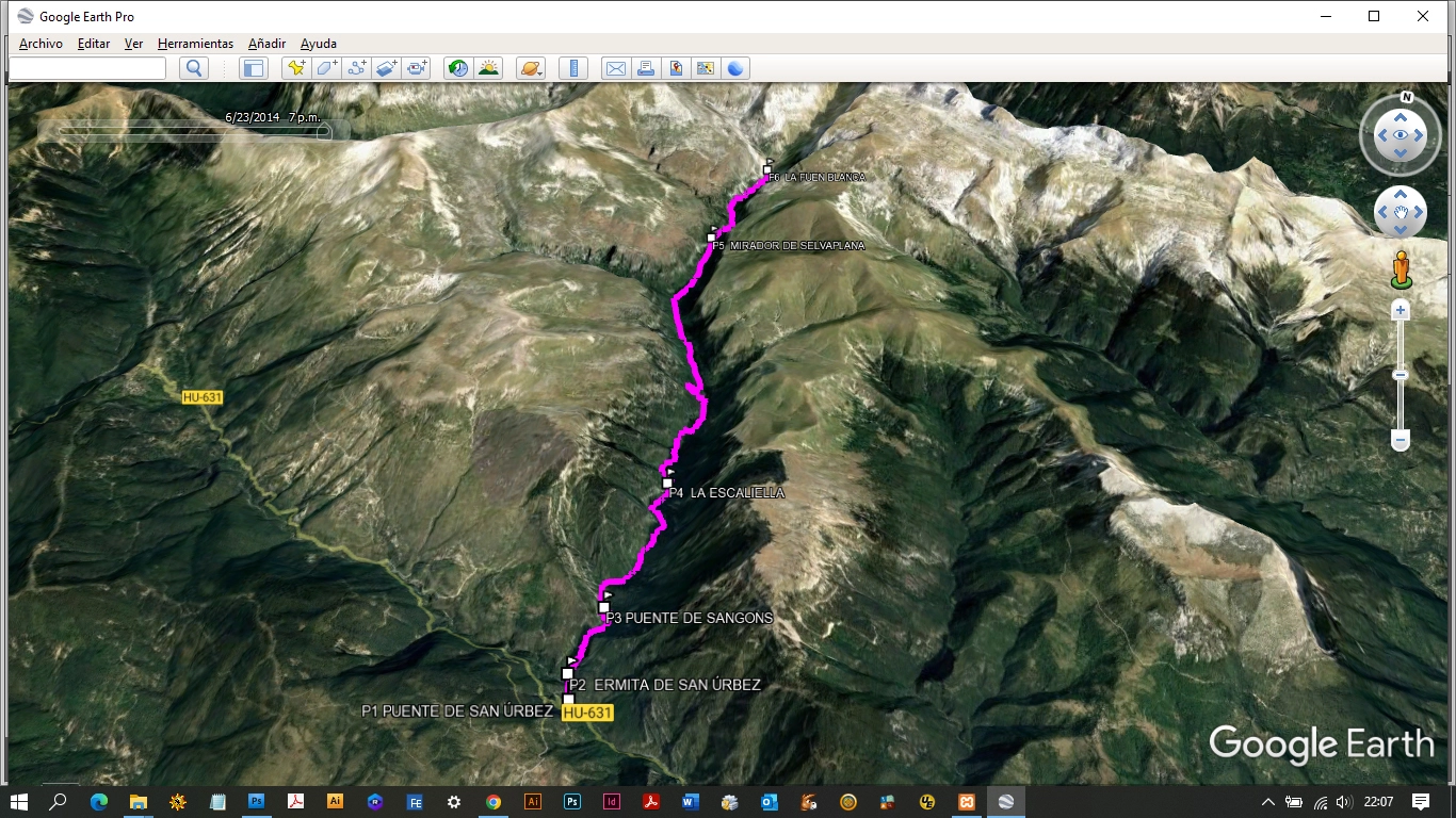 Google Earth - P.N Ordesa Ruta_07_Cañon de Añisclo