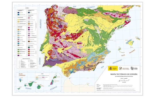 Mapa tectónico 1:2.000.000 (©IGME 2004)